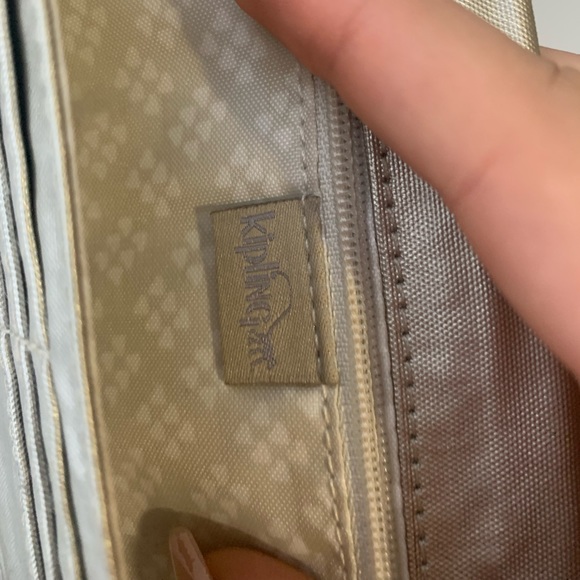 Kipling Teddi Metallic Snap Wallet gold 12 card slots snap button closure - Picture 8 of 8